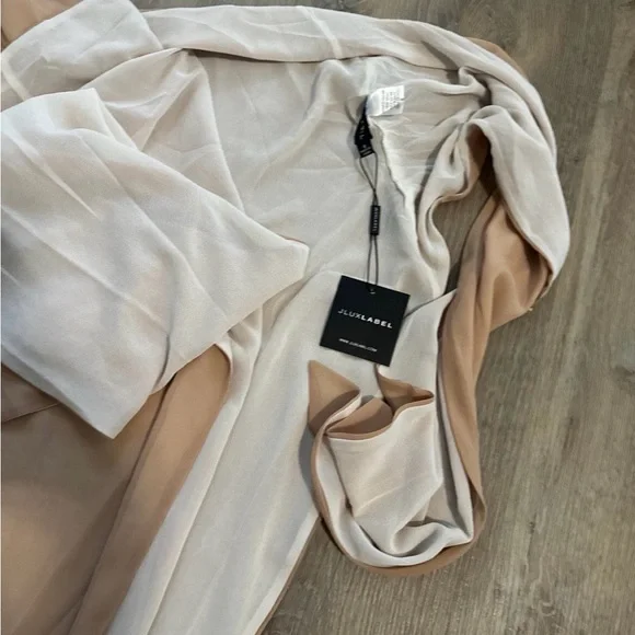 JLUXLABEL Neutral Beige Bikini Top & Sarong. - Picture 4 of 7